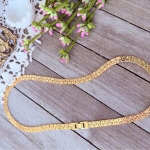 Vintage Gold Textured Necklace Avon?